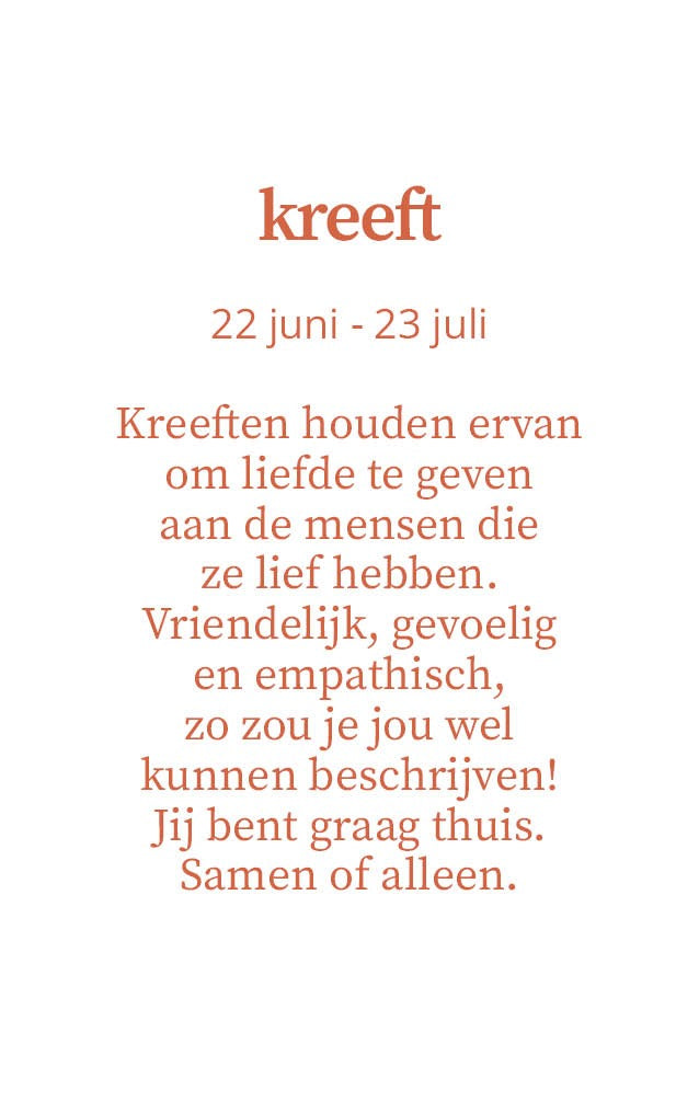 Sterrenbeeld kaars met edelstenen - Kreeft