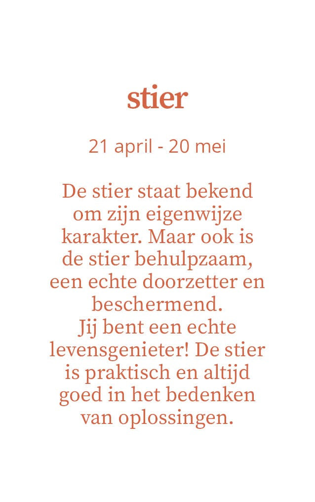 Sterrenbeeld kaars met edelstenen - Stier