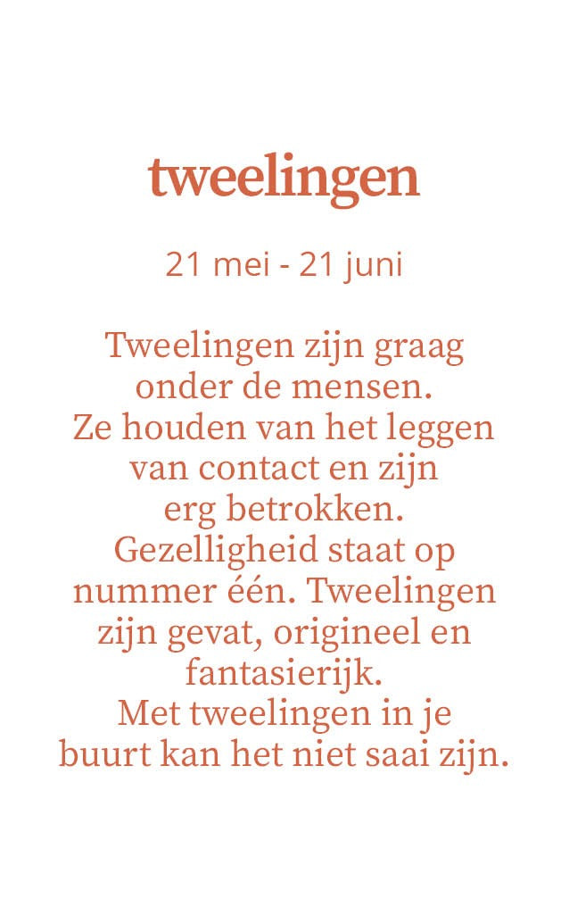 Sterrenbeeld kaars met edelstenen - Tweelingen