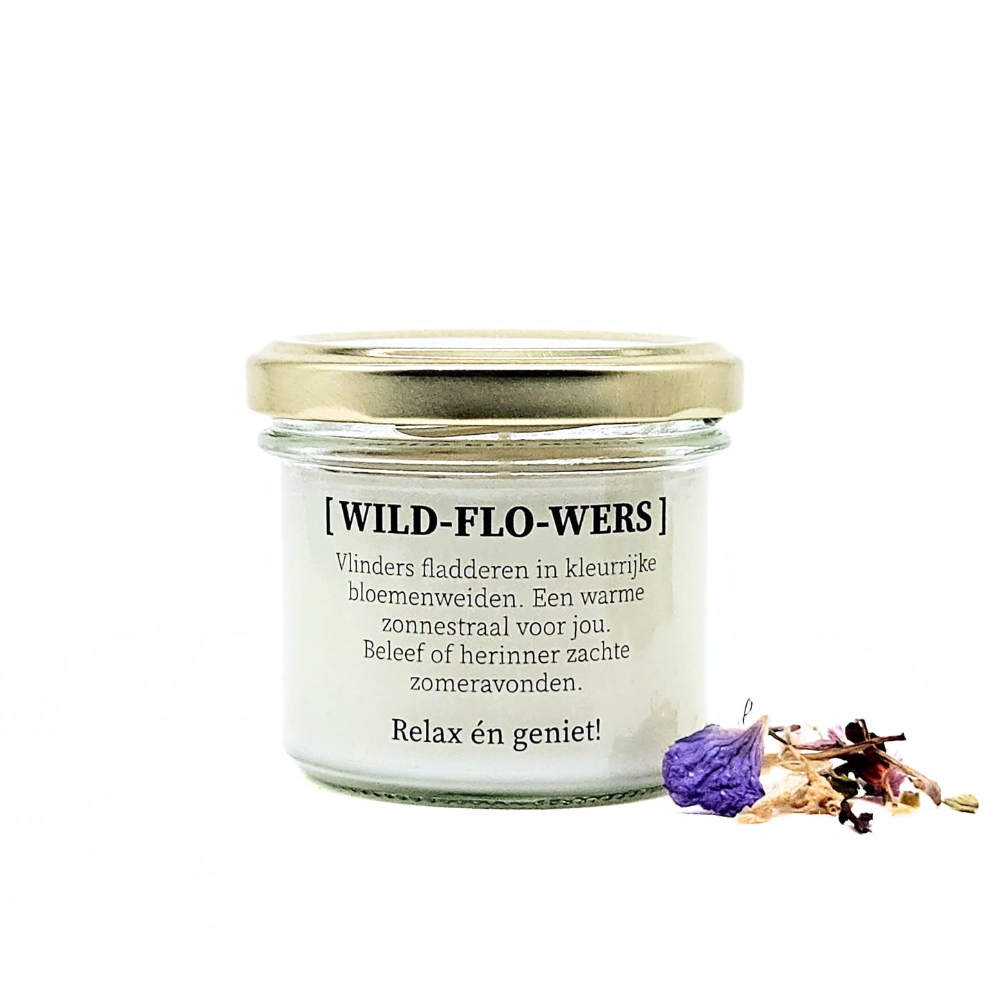 Geurkaars met droogbloemen - wild flowers