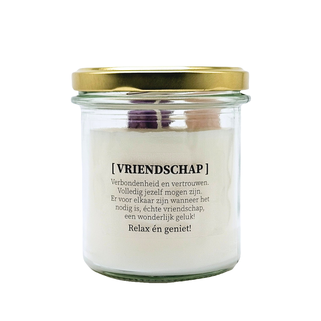 DIY pakket - Geurkaars met edelstenen - Vriendschap