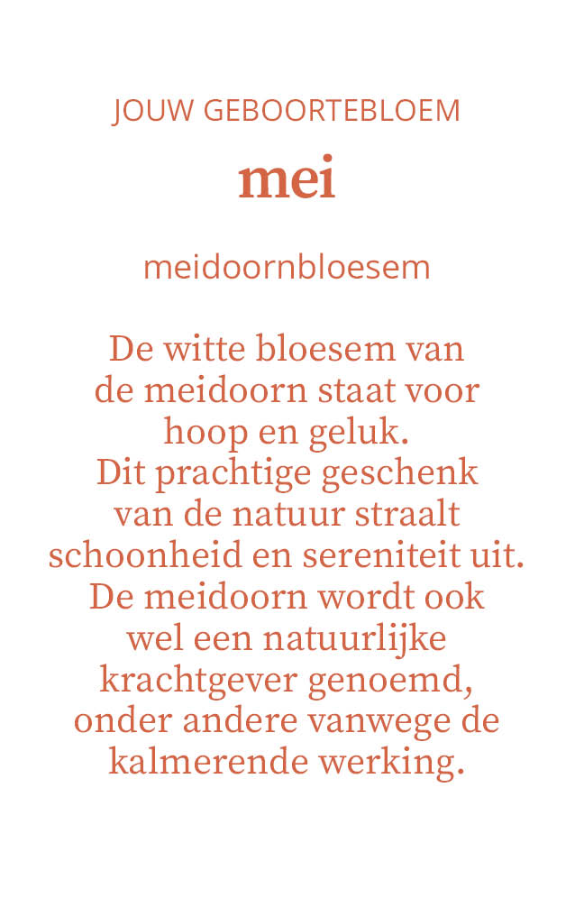 Candlelight-on - geurkaars met geboortebloem en geboortedatum - mei - o.b.v. sojawas en etherische oliën