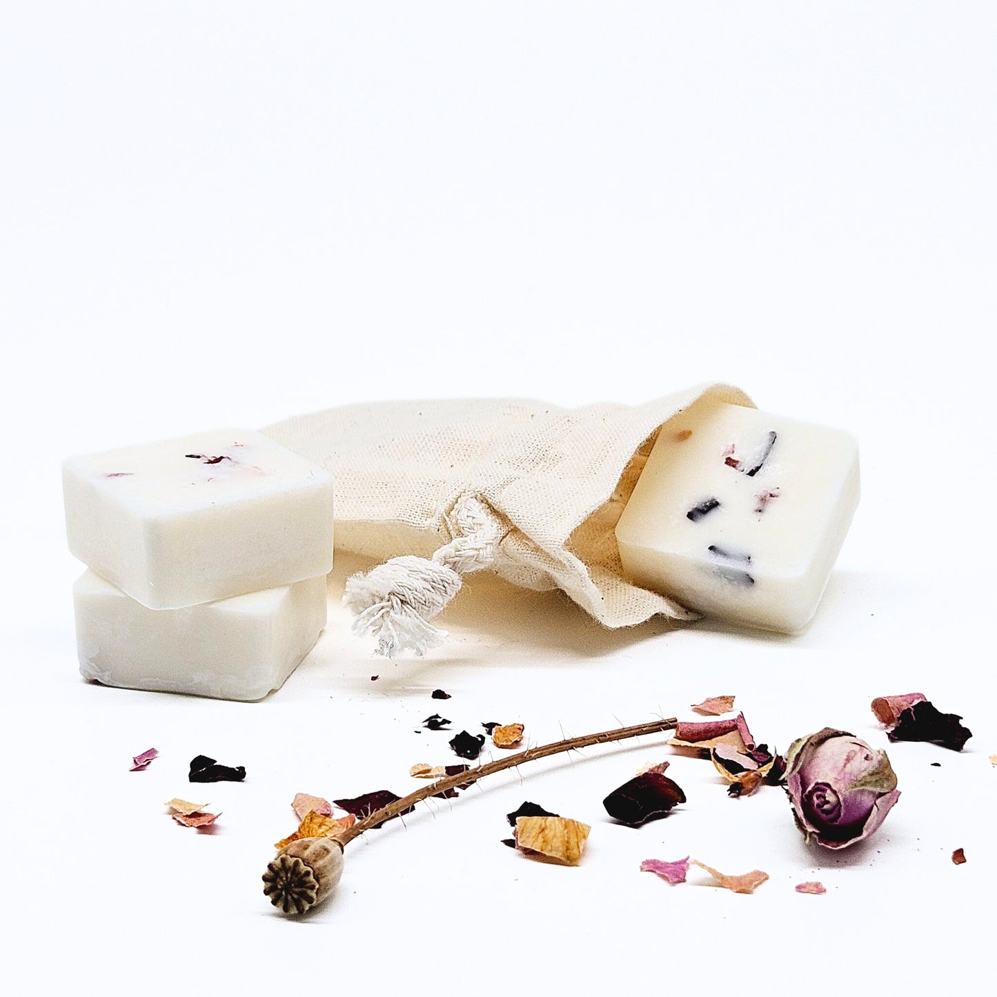 Waxmelts sojawas roos - set van 3 stuks