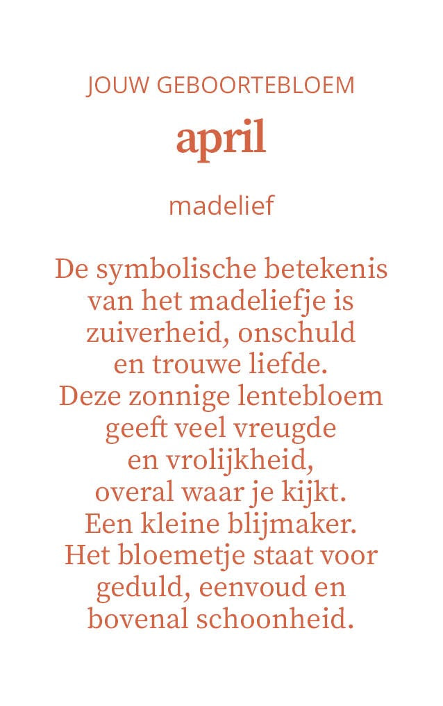 Candlelight-on - geurkaars met geboortebloem en geboortedatum - april - o.b.v. sojawas en etherische oliën