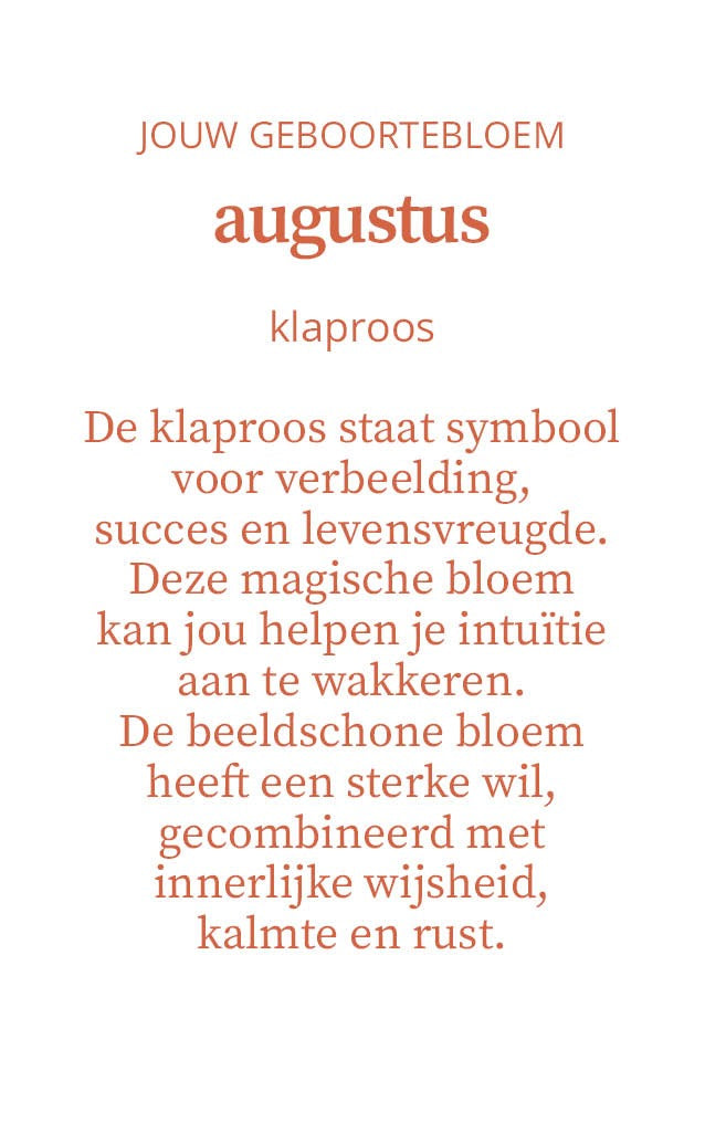 Candlelight-on - geurkaars met geboortebloem en geboortedatum - augustus - o.b.v. sojawas en etherische oliën