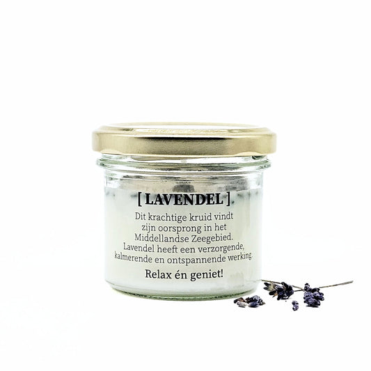 Geurkaars met droogbloemen - Lavendel