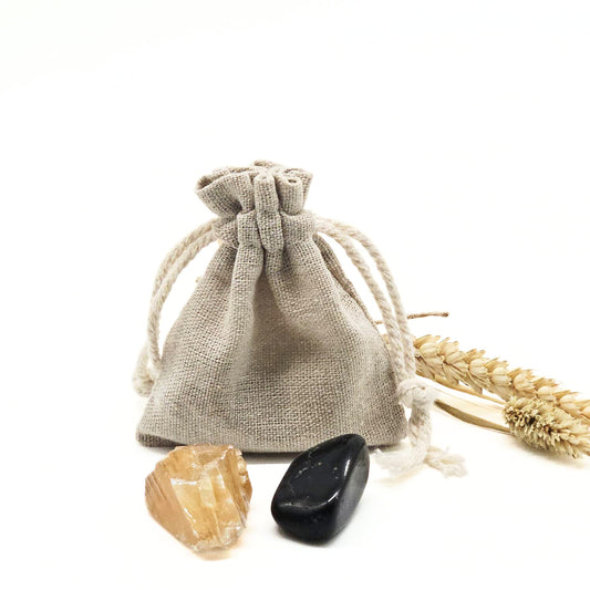 Candlelight-on edelstenen set in bewaarzakje lekker thuis