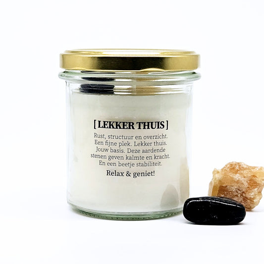 Geurkaars met edelstenen - Lekker thuis
