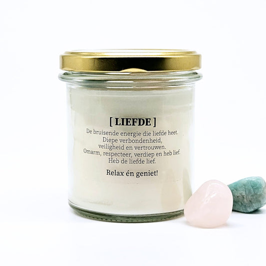 Geurkaars met edelstenen - Liefde