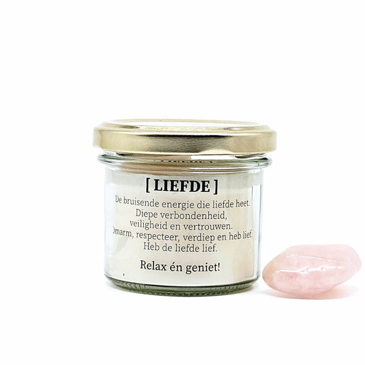 Geurkaars met edelstenen - Liefde