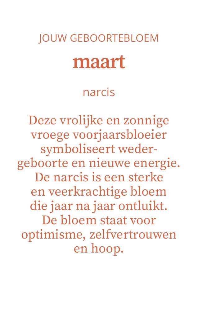 Candlelight-on - geurkaars met geboortebloem en geboortedatum - maart - o.b.v. sojawas en etherische oliën