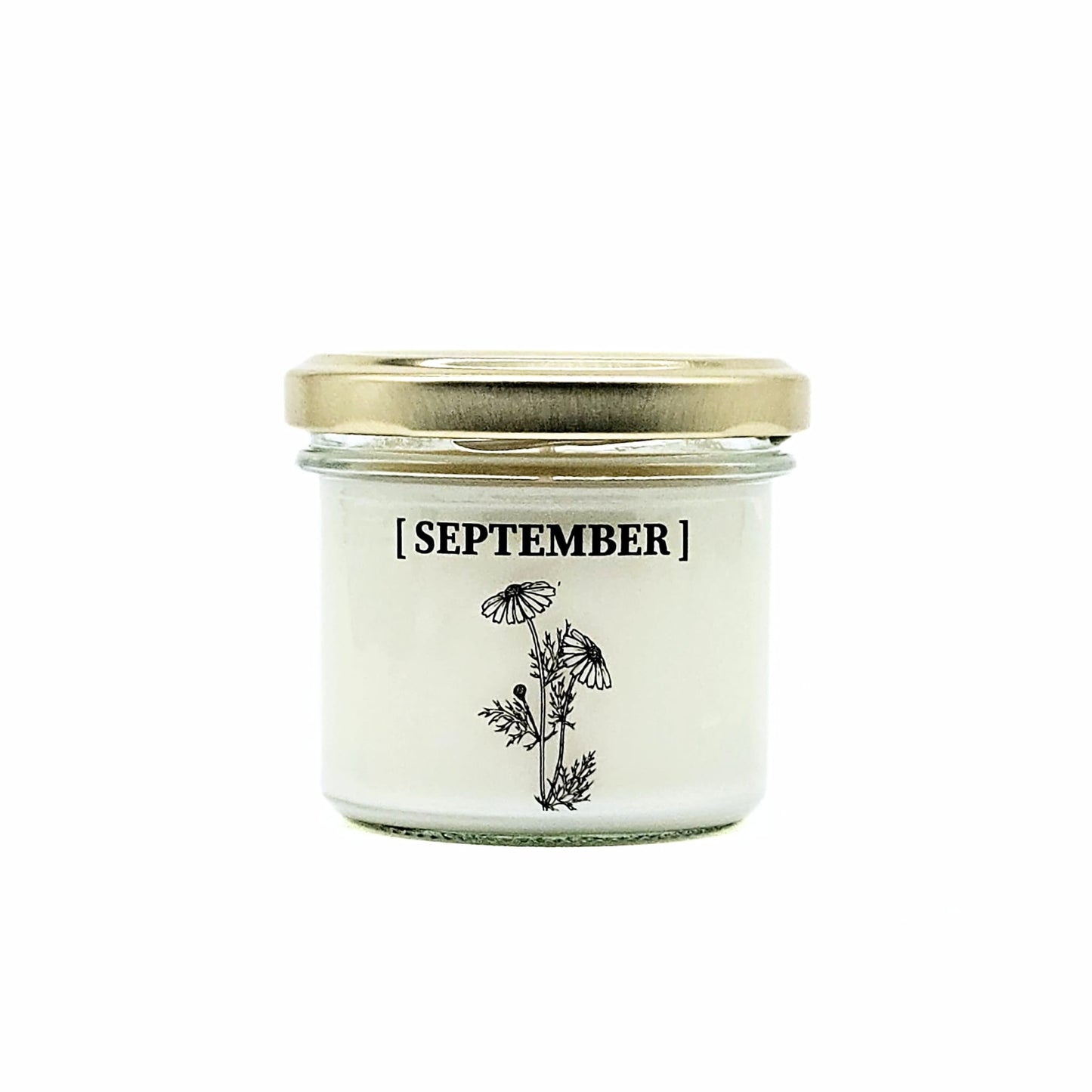 Candlelight-on - geurkaars met geboortebloem en geboortedatum - september - o.b.v. sojawas en etherische oliën