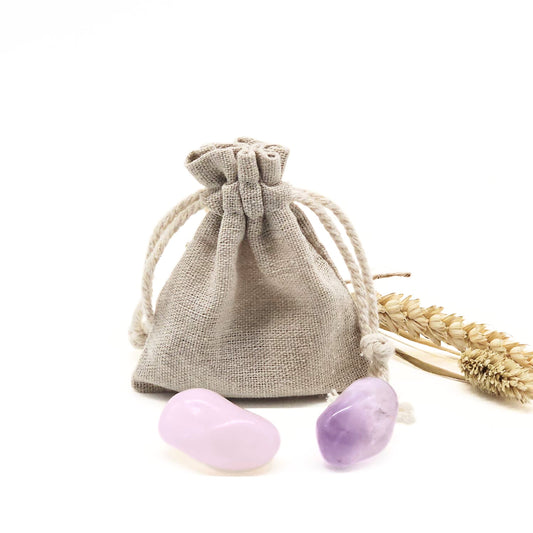 Candlelight-on edelstenen set in bewaarzakje vriendschap