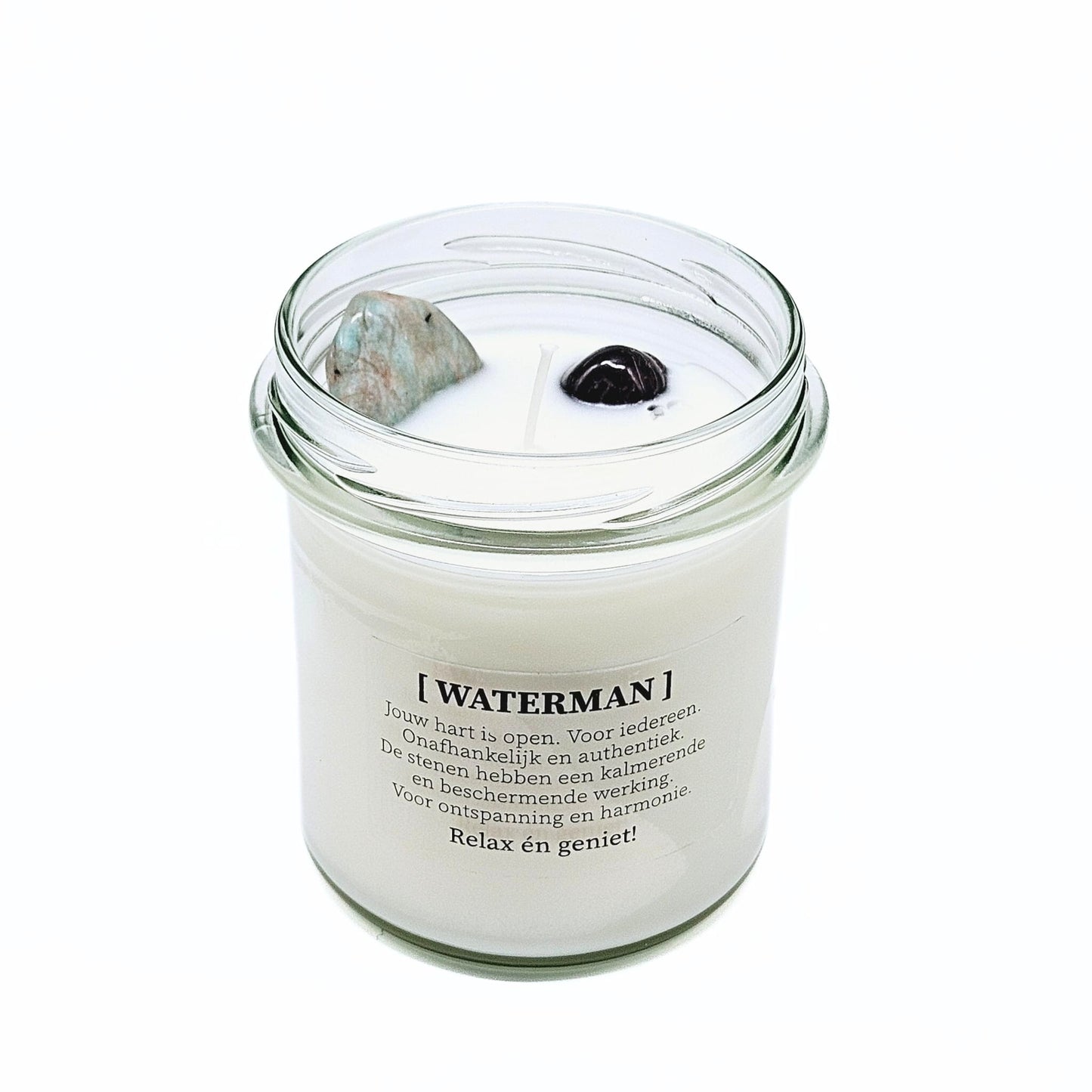 Sterrenbeeld kaars met edelstenen - Waterman