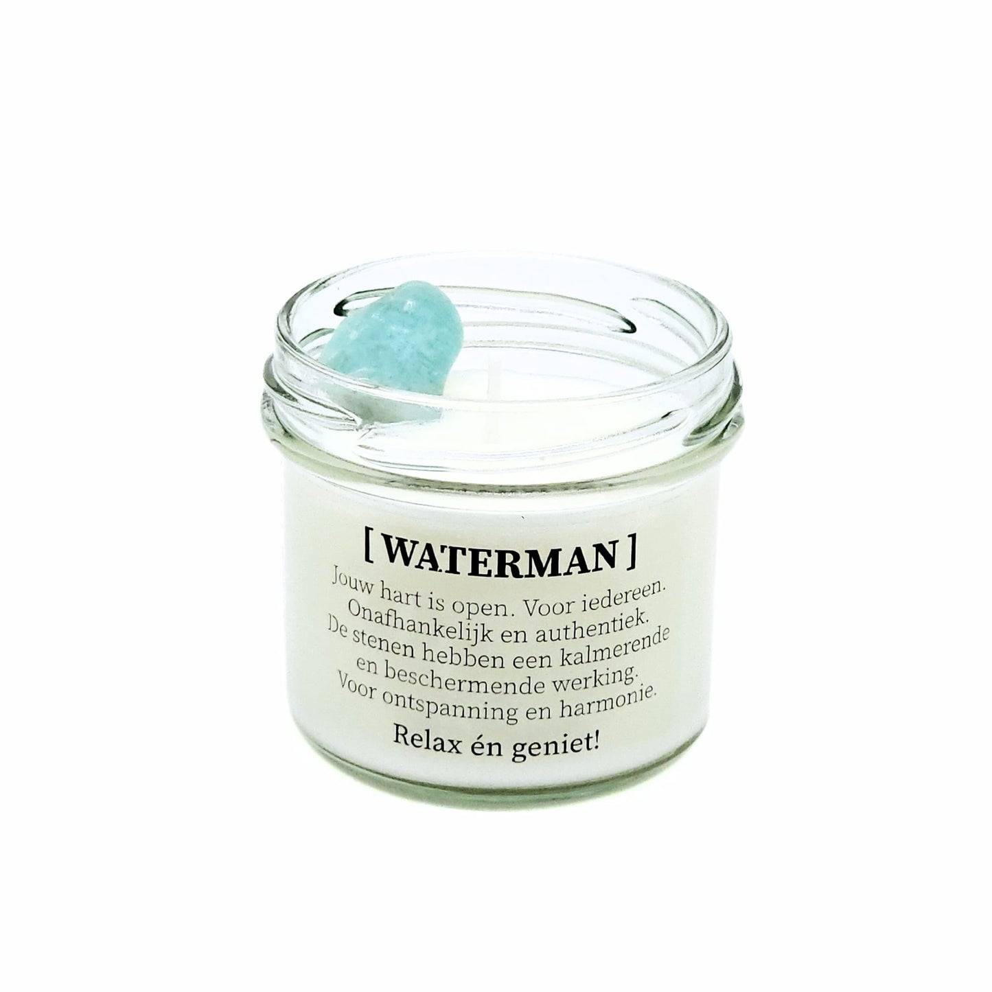 Sterrenbeeld kaars met edelstenen - Waterman