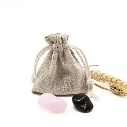 Candlelight-on edelstenen set in bewaarzakje weegschaal