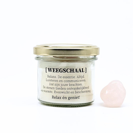Sterrenbeeld kaars met edelstenen - Weegschaal
