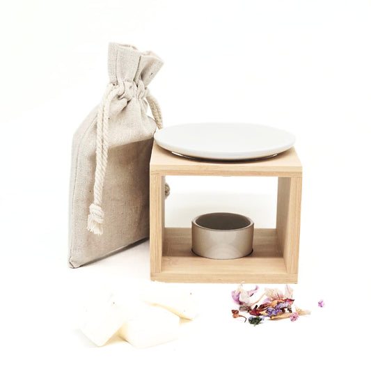 Giftset - geurbrander en waxmelts met droogbloemenmix - Wildflowers